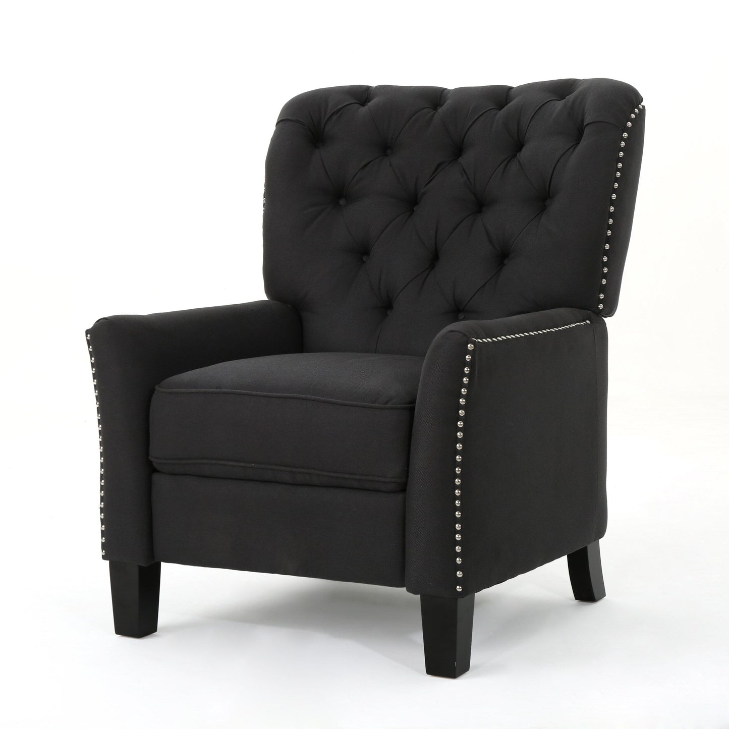 Roomfitters Modern Fabric Push Back Recliner, Comfortable Lounge Chair for Living Room, Bedroom