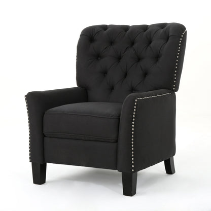 Roomfitters Modern Fabric Push Back Recliner, Comfortable Lounge Chair for Living Room, Bedroom