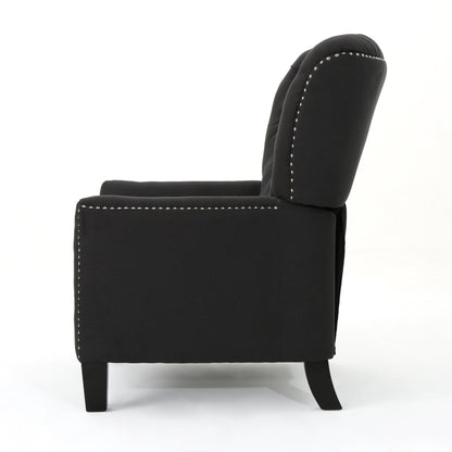 Roomfitters Modern Fabric Push Back Recliner, Comfortable Lounge Chair for Living Room, Bedroom