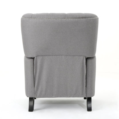 Roomfitters Modern Fabric Push Back Recliner, Comfortable Lounge Chair for Living Room, Bedroom