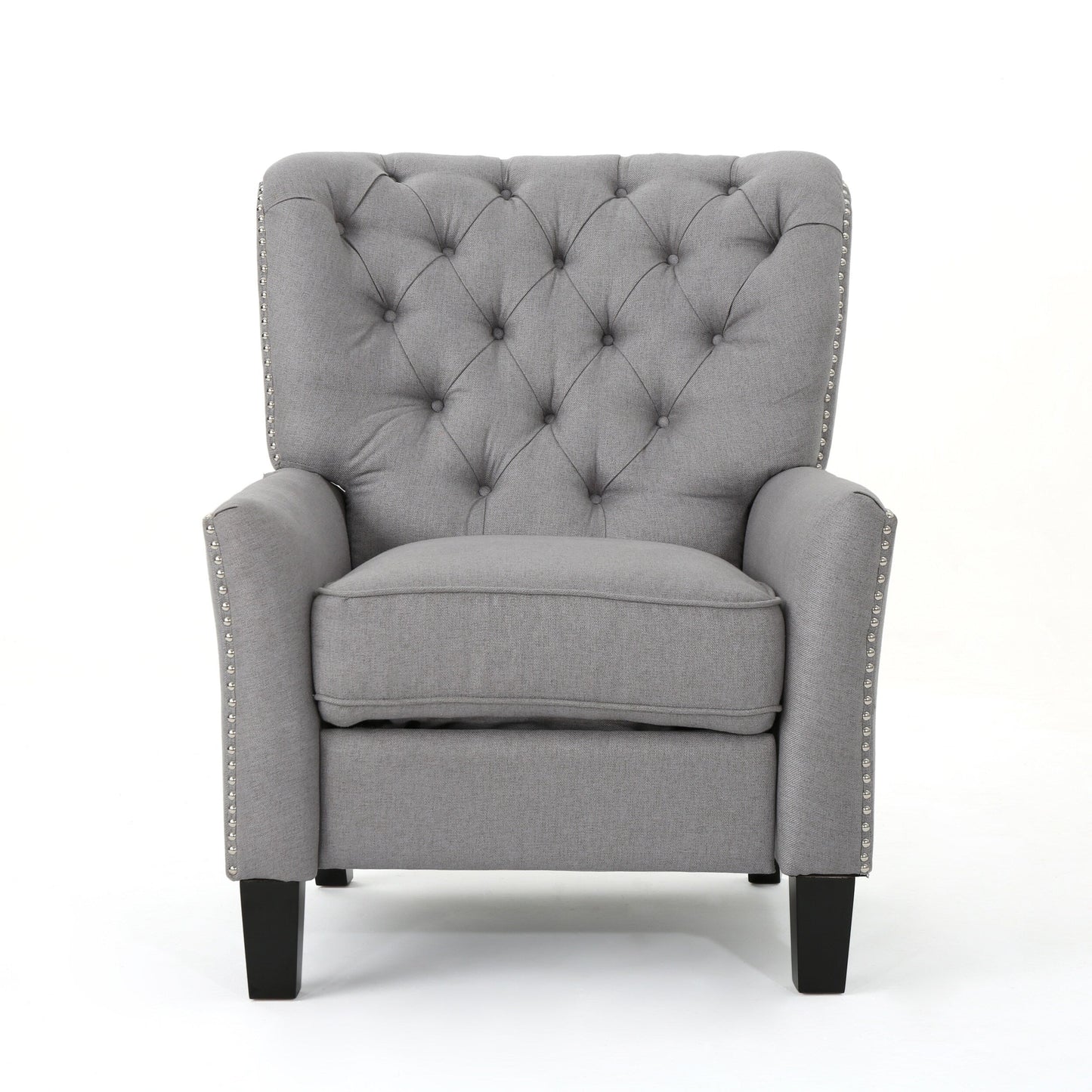 Roomfitters Modern Fabric Push Back Recliner, Comfortable Lounge Chair for Living Room, Bedroom
