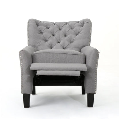 Roomfitters Modern Fabric Push Back Recliner, Comfortable Lounge Chair for Living Room, Bedroom