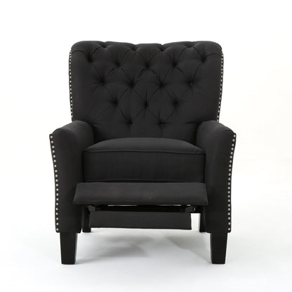 Roomfitters Modern Fabric Push Back Recliner, Comfortable Lounge Chair for Living Room, Bedroom