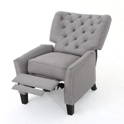 Roomfitters Modern Fabric Push Back Recliner, Comfortable Lounge Chair for Living Room, Bedroom