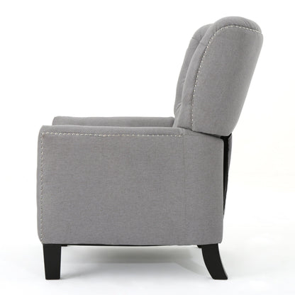 Roomfitters Modern Fabric Push Back Recliner, Comfortable Lounge Chair for Living Room, Bedroom