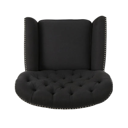 Roomfitters Modern Fabric Push Back Recliner, Comfortable Lounge Chair for Living Room, Bedroom