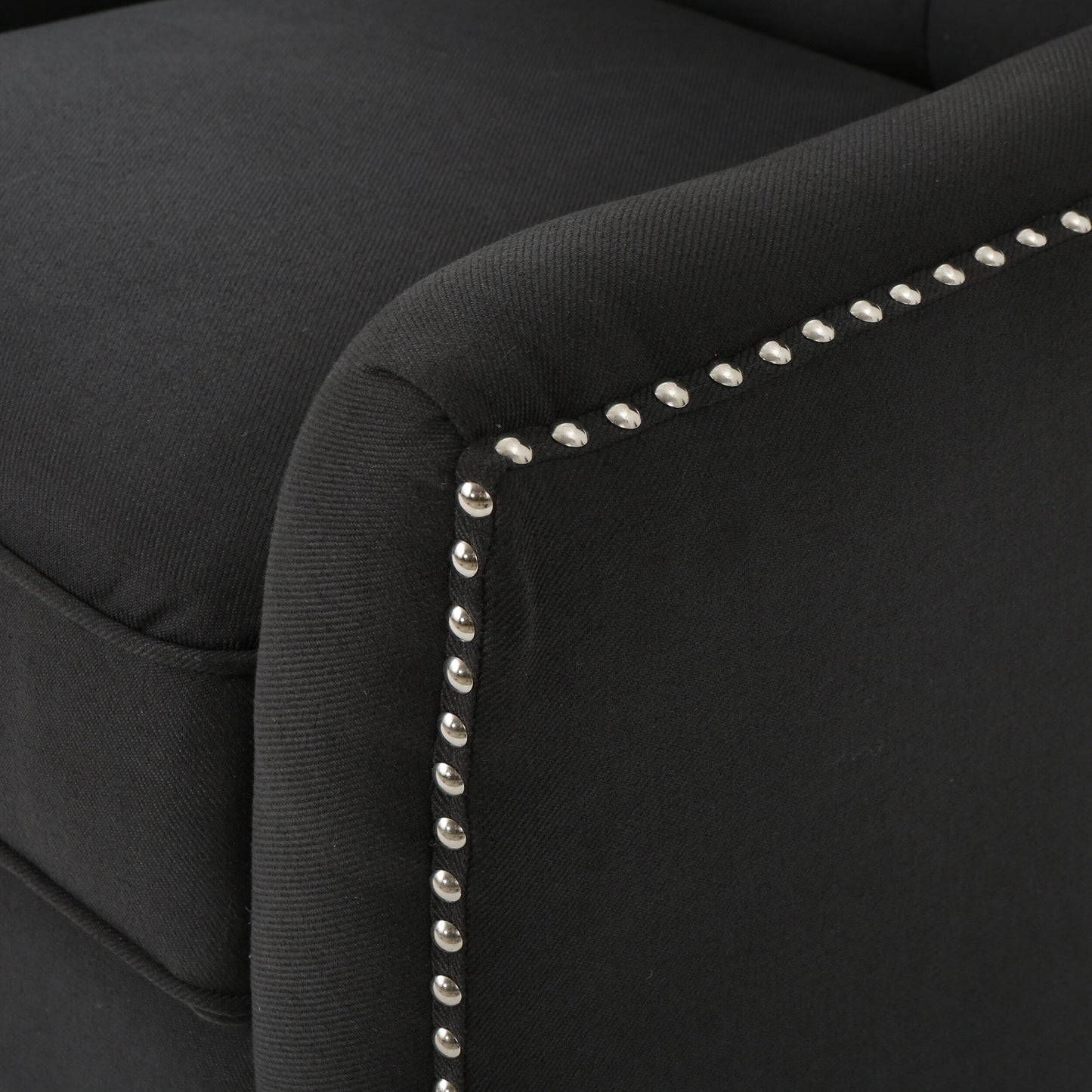 Roomfitters Modern Fabric Push Back Recliner, Comfortable Lounge Chair for Living Room, Bedroom