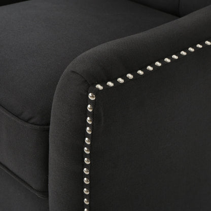 Roomfitters Modern Fabric Push Back Recliner, Comfortable Lounge Chair for Living Room, Bedroom