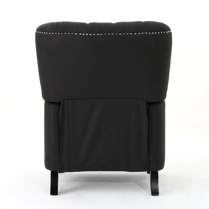 Roomfitters Modern Fabric Push Back Recliner, Comfortable Lounge Chair for Living Room, Bedroom