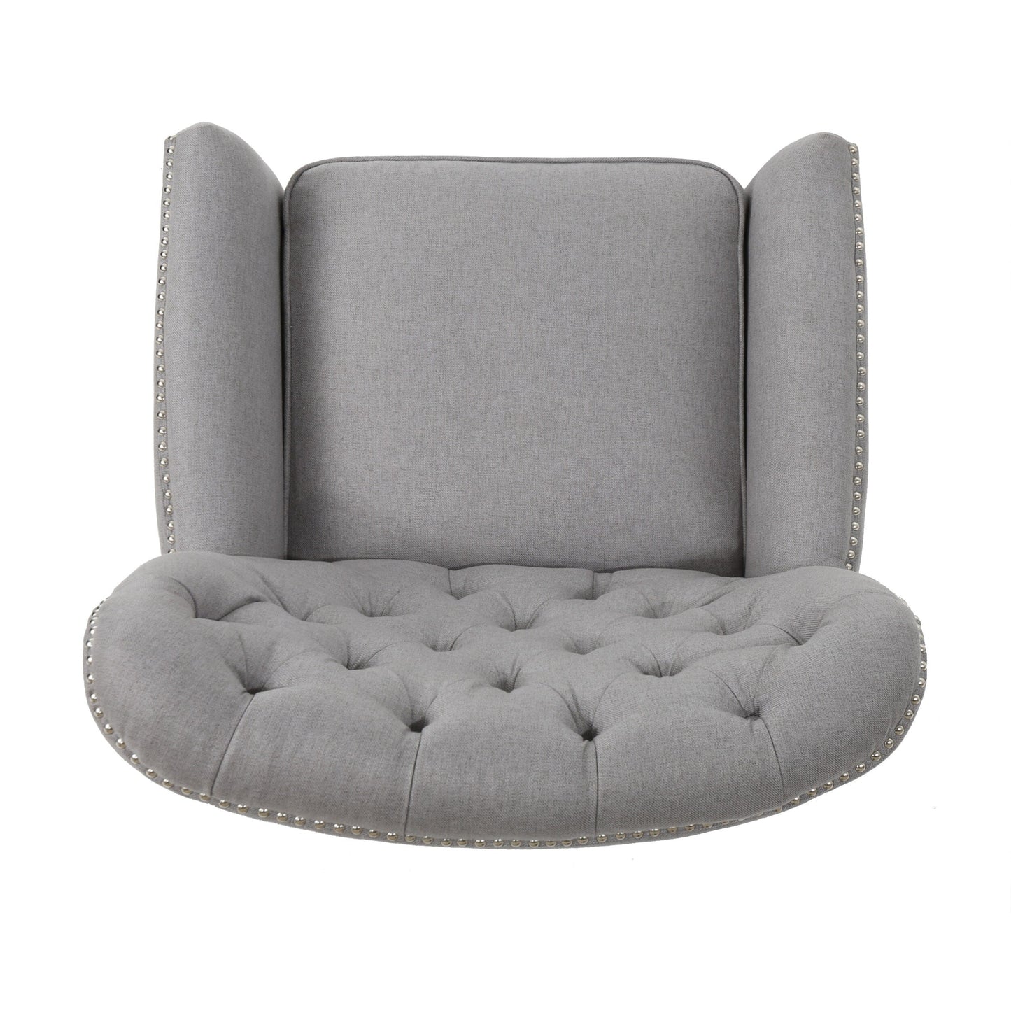 Roomfitters Modern Fabric Push Back Recliner, Comfortable Lounge Chair for Living Room, Bedroom