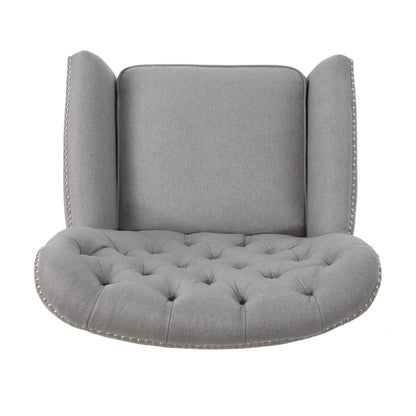 Roomfitters Modern Fabric Push Back Recliner, Comfortable Lounge Chair for Living Room, Bedroom