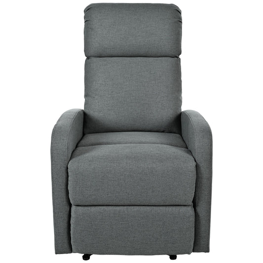 Roomfitters Modern Recliner Manual Recliner Home Theater Chair, Adjustable Recliner for Living Room, Charcoal