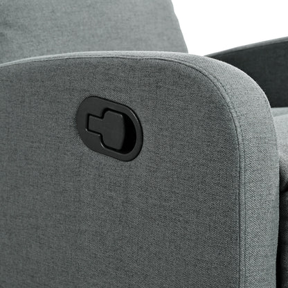 Roomfitters Modern Recliner Manual Recliner Home Theater Chair, Adjustable Recliner for Living Room, Charcoal