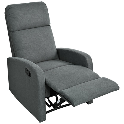 Roomfitters Modern Recliner Manual Recliner Home Theater Chair, Adjustable Recliner for Living Room, Charcoal