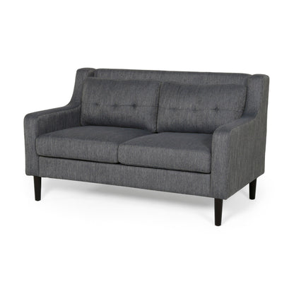 Roomfitters Modern Upholstered Sofa, Button-Tufted Couch with Curved Armrests and Comfortable Cushions