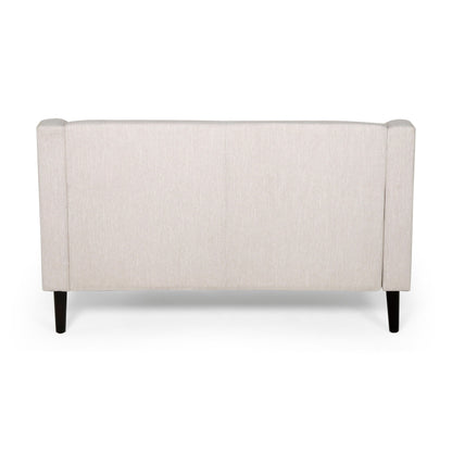 Roomfitters Modern Upholstered Sofa, Button-Tufted Couch with Curved Armrests and Comfortable Cushions