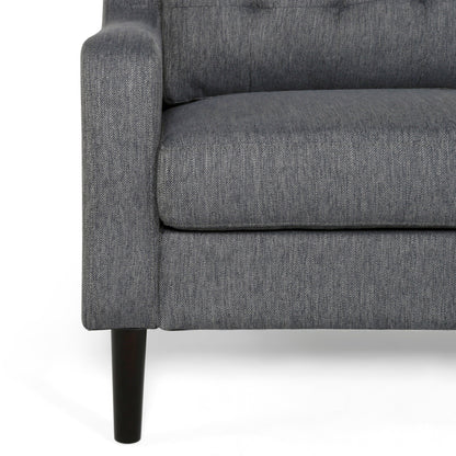 Roomfitters Modern Upholstered Sofa, Button-Tufted Couch with Curved Armrests and Comfortable Cushions