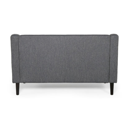Roomfitters Modern Upholstered Sofa, Button-Tufted Couch with Curved Armrests and Comfortable Cushions