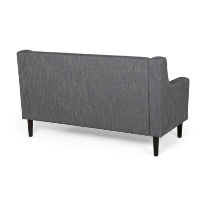 Roomfitters Modern Upholstered Sofa, Button-Tufted Couch with Curved Armrests and Comfortable Cushions
