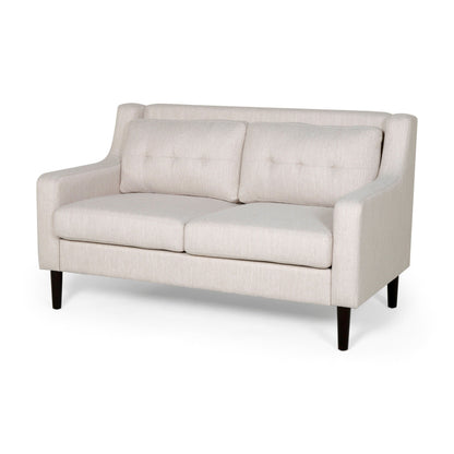 Roomfitters Modern Upholstered Sofa, Button-Tufted Couch with Curved Armrests and Comfortable Cushions
