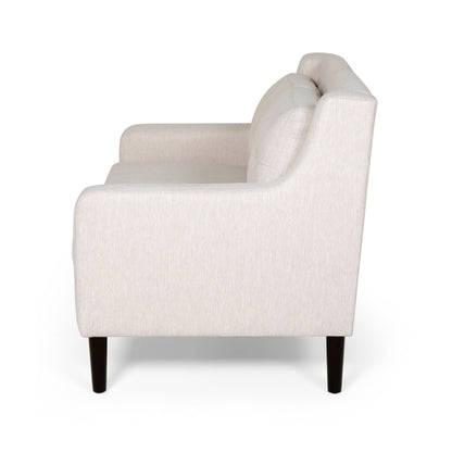 Roomfitters Modern Upholstered Sofa, Button-Tufted Couch with Curved Armrests and Comfortable Cushions