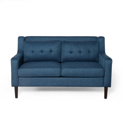 Roomfitters Modern Upholstered Sofa, Button-Tufted Couch with Curved Armrests and Comfortable Cushions