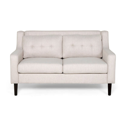 Roomfitters Modern Upholstered Sofa, Button-Tufted Couch with Curved Armrests and Comfortable Cushions