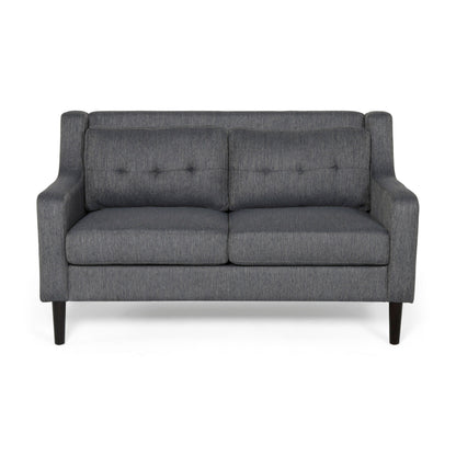 Roomfitters Modern Upholstered Sofa, Button-Tufted Couch with Curved Armrests and Comfortable Cushions