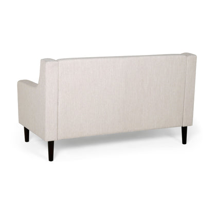 Roomfitters Modern Upholstered Sofa, Button-Tufted Couch with Curved Armrests and Comfortable Cushions