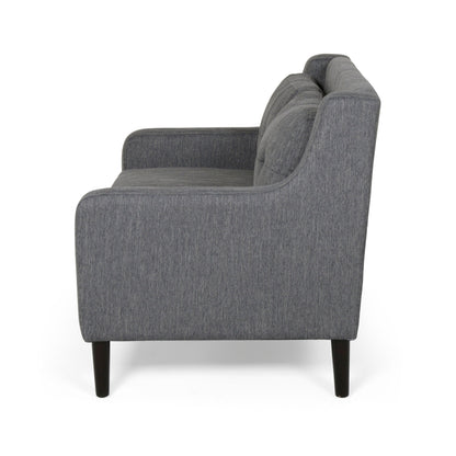 Roomfitters Modern Upholstered Sofa, Button-Tufted Couch with Curved Armrests and Comfortable Cushions