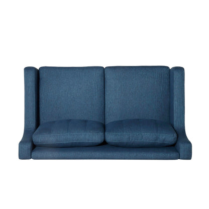 Roomfitters Modern Upholstered Sofa, Button-Tufted Couch with Curved Armrests and Comfortable Cushions
