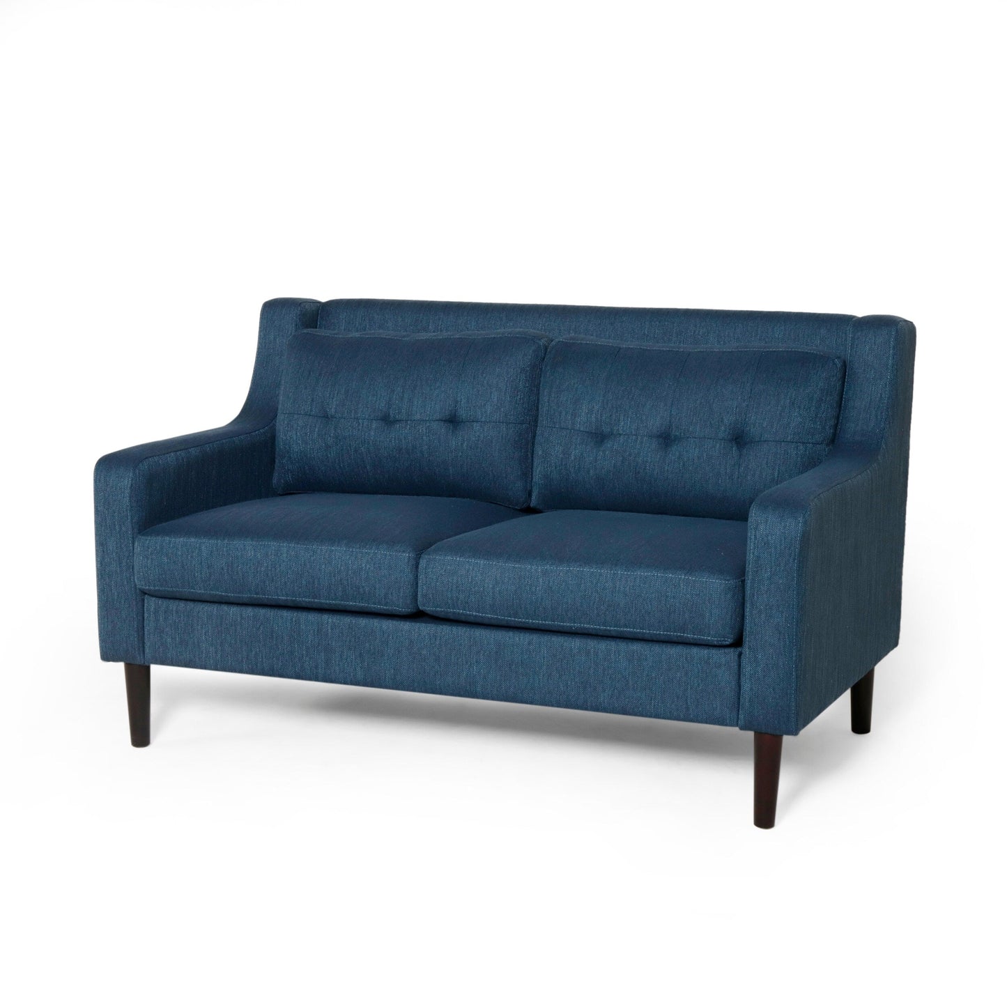 Roomfitters Modern Upholstered Sofa, Button-Tufted Couch with Curved Armrests and Comfortable Cushions