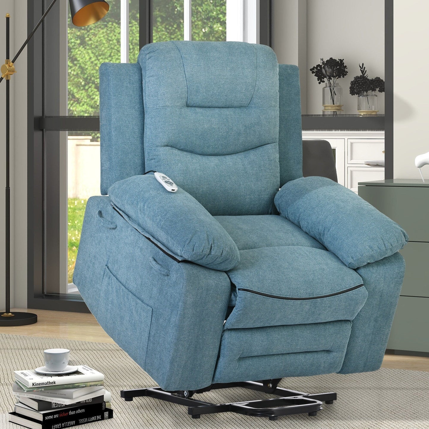 Roomfitters Power Lift Massage Recliner Chair with Soothing Heat, Adjustable Massage Modes, Infinite Reclining Options