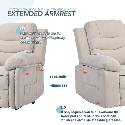 Roomfitters Power Lift Massage Recliner Chair with Soothing Heat, Adjustable Massage Modes, Infinite Reclining Options