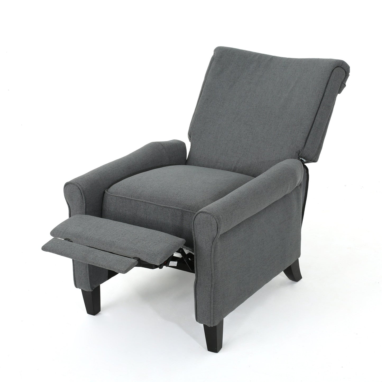 Roomfitters Push Back Recliner Chair with Rolled Arms and Padded Seat for Living Room or Study