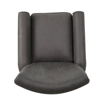 Roomfitters Push Back Recliner Chair with Rolled Arms and Padded Seat for Living Room or Study