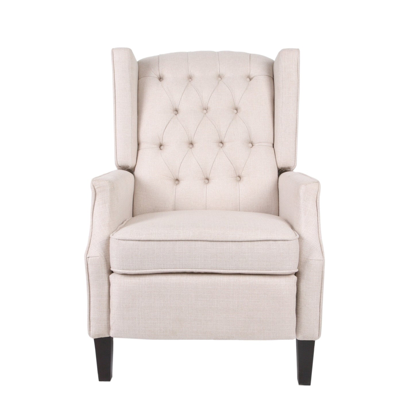 Roomfitters Tufted Wingback Push-Back Recliner Chair with Flared Arms, Lounge Accent Chair for Living Room