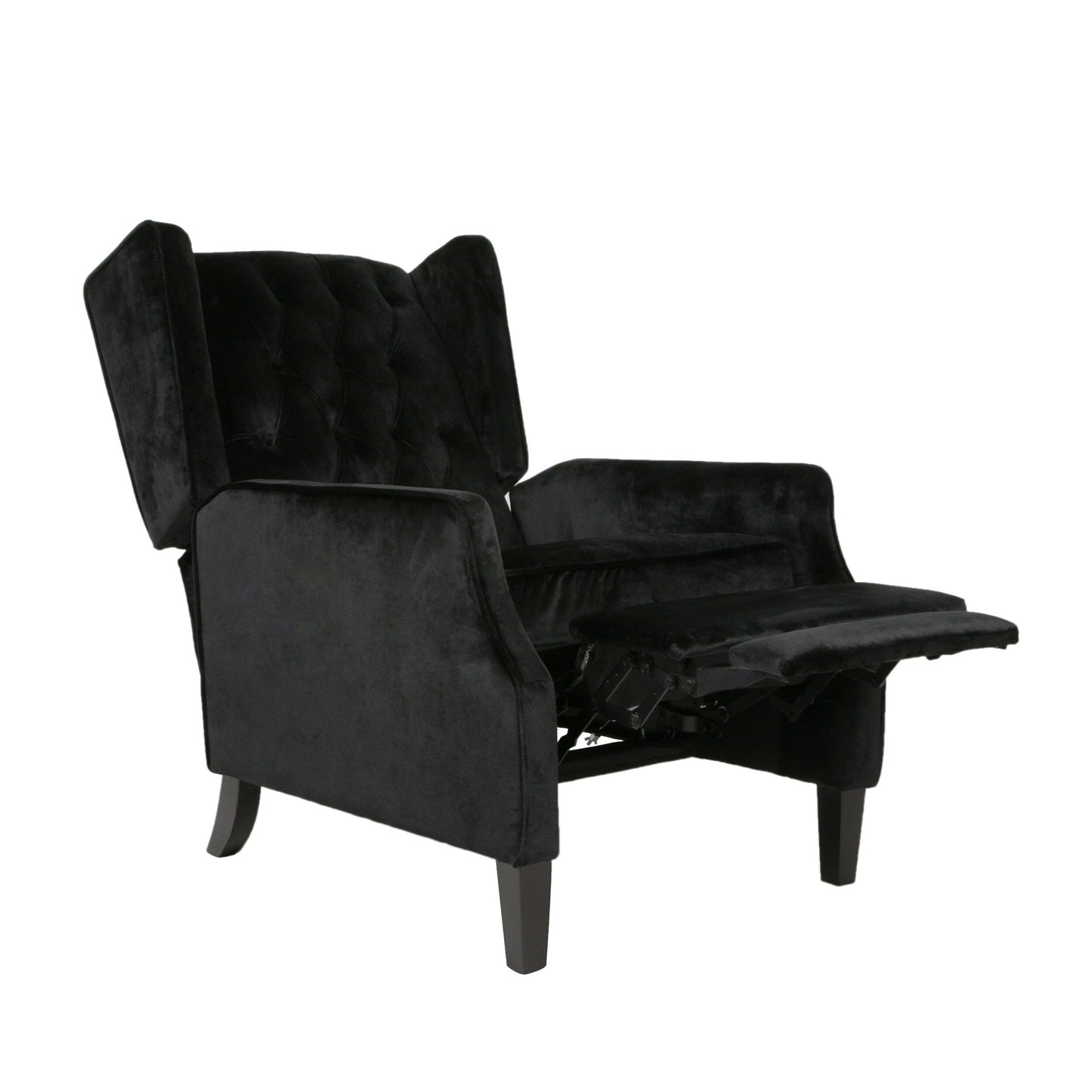 Roomfitters Tufted Wingback Push-Back Recliner Chair with Flared Arms, Lounge Accent Chair for Living Room