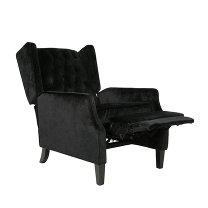 Roomfitters Tufted Wingback Push-Back Recliner Chair with Flared Arms, Lounge Accent Chair for Living Room