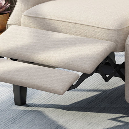 Roomfitters Tufted Wingback Push-Back Recliner Chair with Flared Arms, Lounge Accent Chair for Living Room