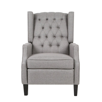 Roomfitters Tufted Wingback Push-Back Recliner Chair with Flared Arms, Lounge Accent Chair for Living Room