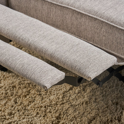 Roomfitters Tufted Wingback Recliner Chair with Rolled Arms and Turned Wood Legs, Lounge Accent Chair for Living Room