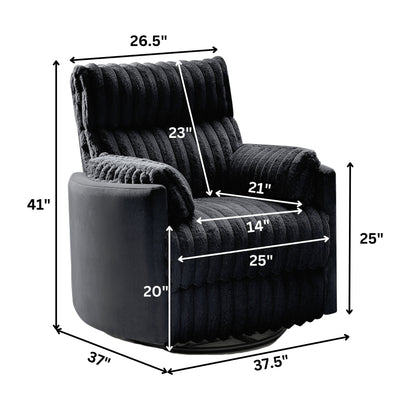 Roundhill Furniture Bocaton Wide Wale Corduroy Upholstery Manual Recliner