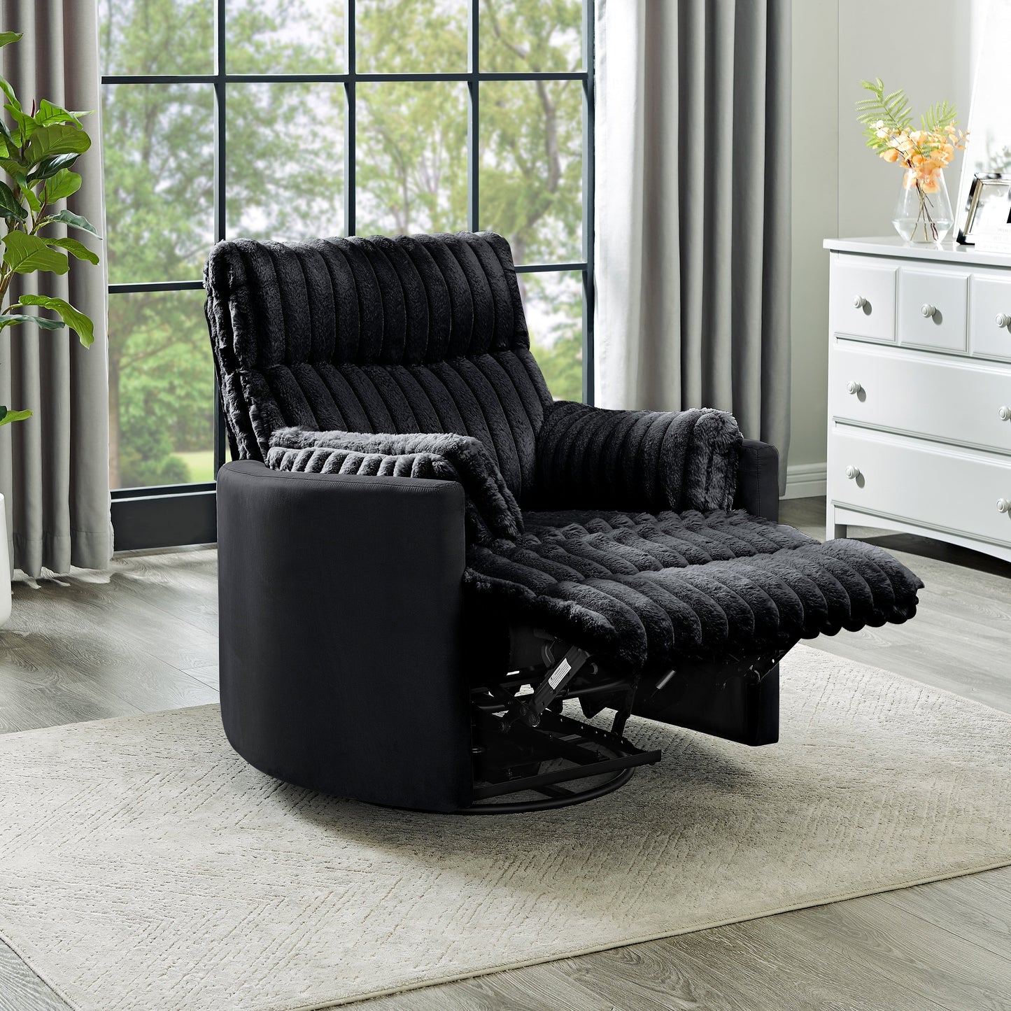 Roundhill Furniture Bocaton Wide Wale Corduroy Upholstery Manual Recliner