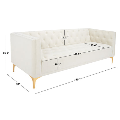 SAFAVIEH Couture Florentino Tufted Sofa - 80W x 33D x 30H