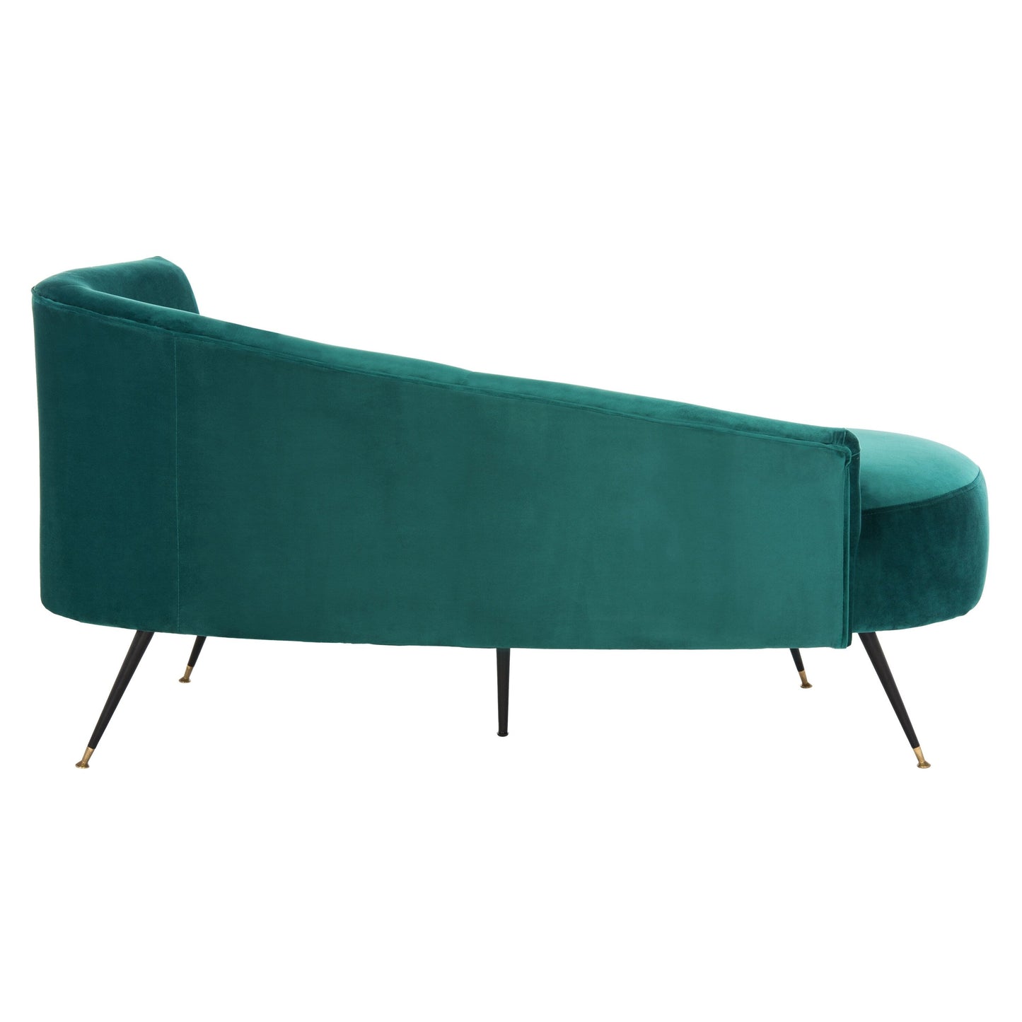 SAFAVIEH Helgrit Black/Gold Velvet Retro Glam Settee - 57.5 W x 27 D x 28 H - 58Wx27Dx28H