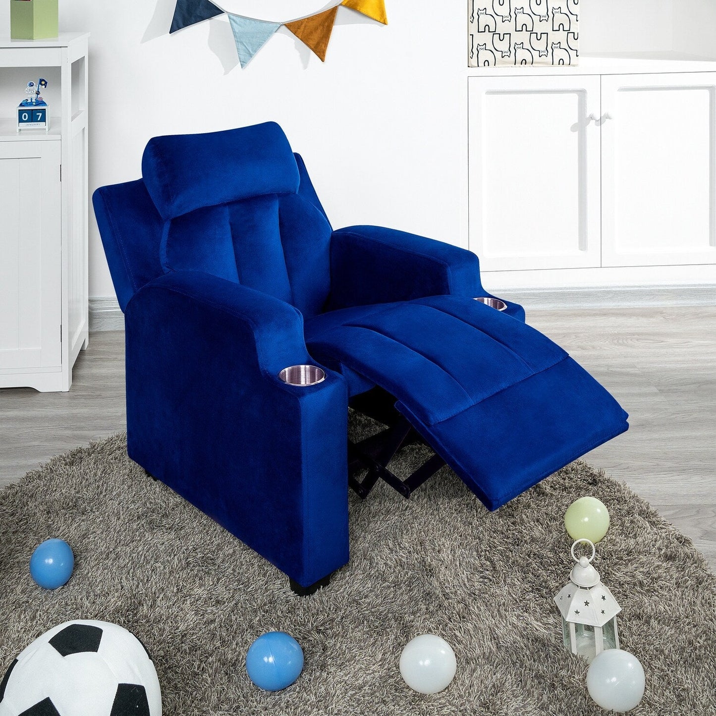 Magic Seats for Superheroes  Princesses, Super Deluxe Kids Recliner with Footrest, Headrest, 2 Cup Holders