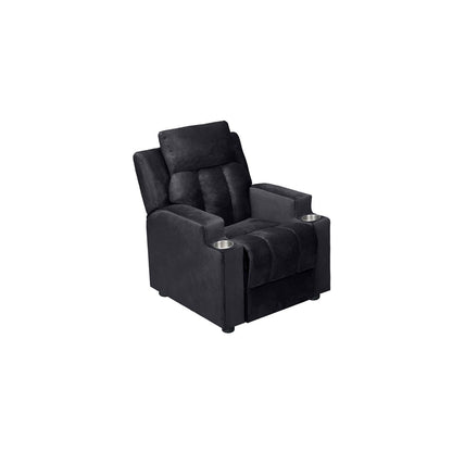 Deluxe Kids Recliner Chair with Footrest Headrest and 2 Cup Holders Microfiber Kids Recliner for Age 3+ Years