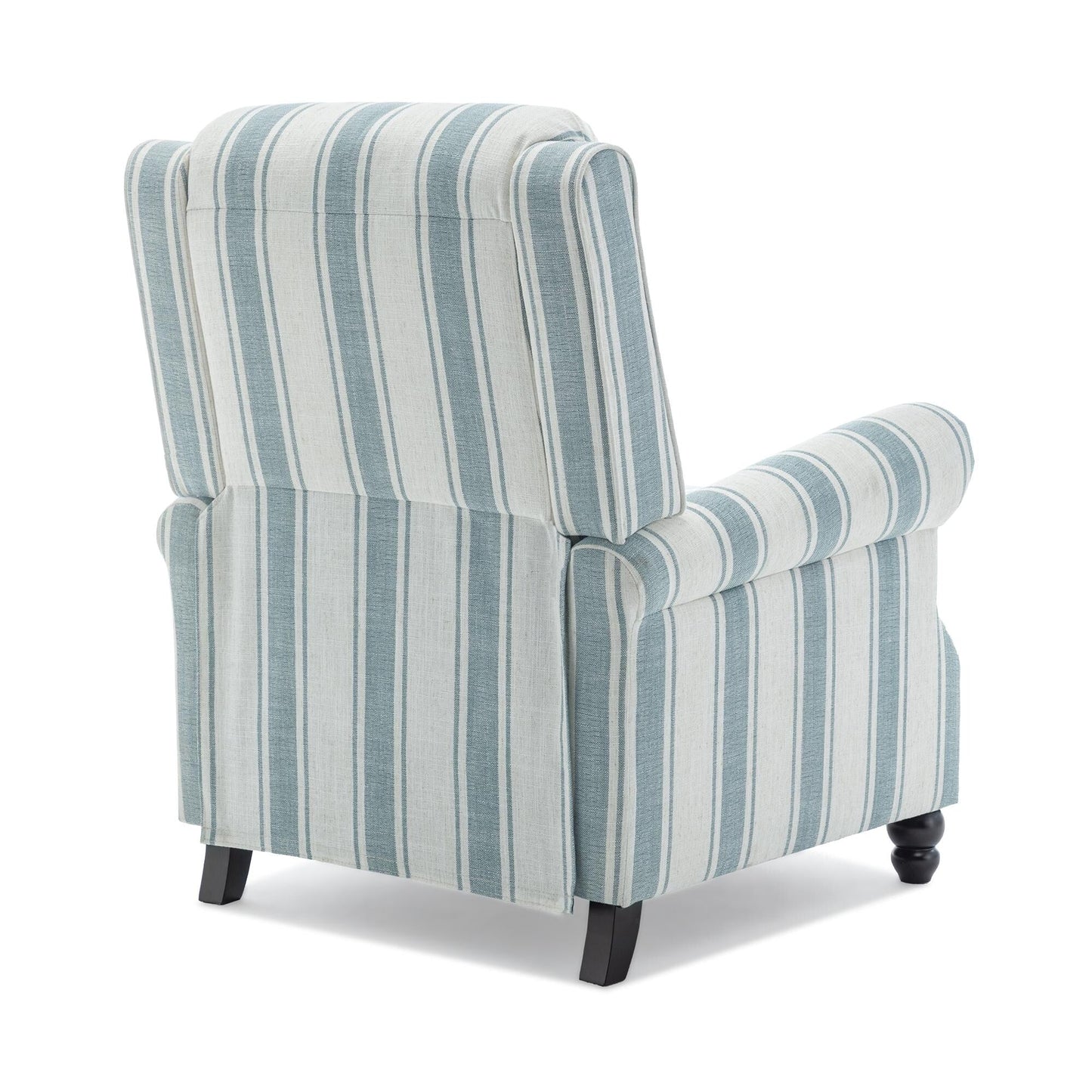 Mid-Century Nailhead PU Leather Linen Recliner