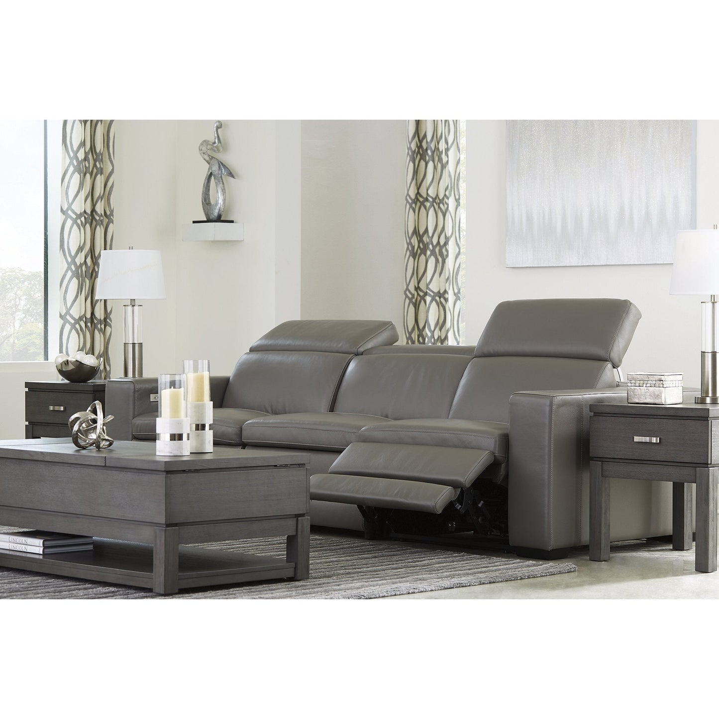 Signature Design by Ashley Texline 4-Piece Power Reclining Sofa - 93W x 43D x 32H